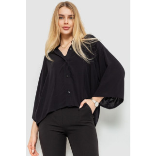 Блуза класична однотонна, колір чорний, 102R332-3 - Інтернет-магазин спільних покупок ToGether