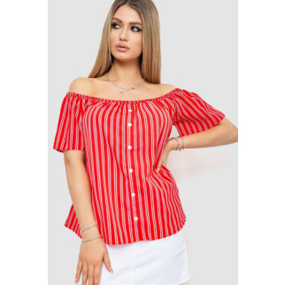 Блуза в смужку, колір червоний, 244R088-1 - Інтернет-магазин спільних покупок ToGether