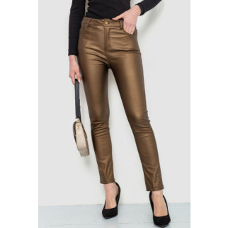 Штани жіночі стрейч, колір темно-золотистий, 246R3019 - Інтернет-магазин спільних покупок ToGether