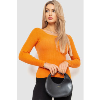 Кофта жіноча в рубчик, колір помаранчевий, 204R9024 - Інтернет-магазин спільних покупок ToGether