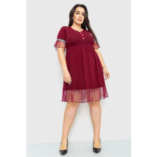 Сукня вільного крою, колір бордовий, 231R6444 - Інтернет-магазин спільних покупок ToGether