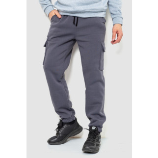 Спорт штани чоловічі карго на флісі, колір темно-сірий, 241R0651 - Інтернет-магазин спільних покупок ToGether