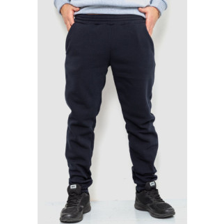 Спорт чоловічі штани на флісі однотонні, колір темно-синій, 190R236 - Інтернет-магазин спільних покупок ToGether