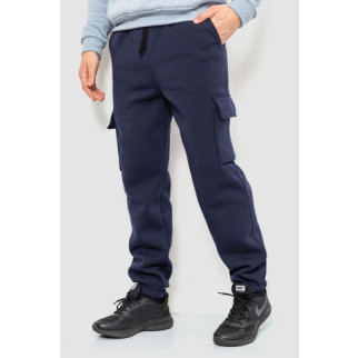 Спорт штани чоловічі карго на флісі, колір темно-синій, 241R0651 - Інтернет-магазин спільних покупок ToGether