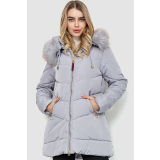 Куртка жіноча однотонна, колір світло-сірий, 235R3271 - Інтернет-магазин спільних покупок ToGether