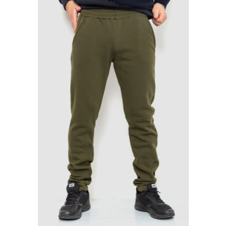 Спорт чоловічі штани на флісі однотонні, колір темно-зелений, 190R236 - Інтернет-магазин спільних покупок ToGether