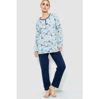Піжама жіноча утеплена, колір синьо-блакитний, 219R004 - Інтернет-магазин спільних покупок ToGether