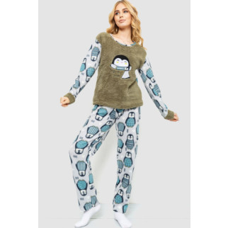 Піжама жіноча махра, колір оливковий, 214R0226 - Інтернет-магазин спільних покупок ToGether