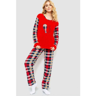 Піжама жіноча махра, колір червоний, 214R0303 - Інтернет-магазин спільних покупок ToGether