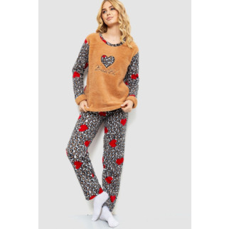 Піжама жіноча махра, колір бежевий, 214R4680-1 - Інтернет-магазин спільних покупок ToGether