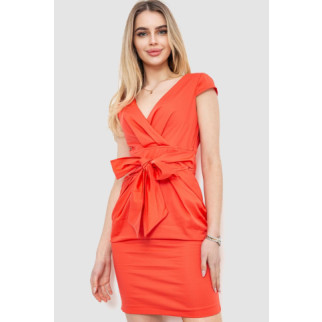 Плаття однотонне, колір кораловий, 244R081 - Інтернет-магазин спільних покупок ToGether