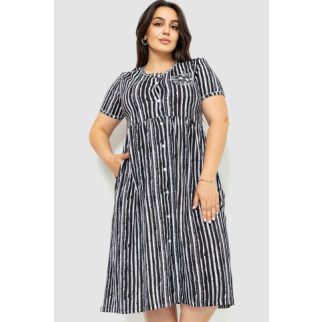 Сукня жіноча на ґудзиках, колір чорно-білий, 219RT-7013 - Інтернет-магазин спільних покупок ToGether