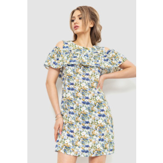 Сукня з принтом, колір молочно-синій, 230R24-1 - Інтернет-магазин спільних покупок ToGether