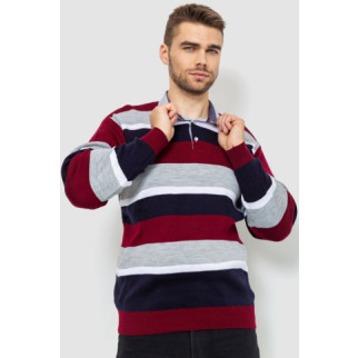 Светр-обманка чоловічий, колір сіро-бордовий, 161R901 - Інтернет-магазин спільних покупок ToGether