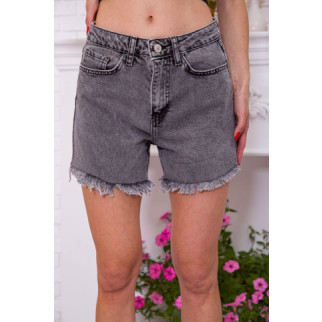 Жіночі джинсові шорти, на середній посадці, колір Сірий, 164R3066 - Інтернет-магазин спільних покупок ToGether