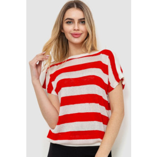 Кофта жіноча в смужку, колір червоно-білий, 244R0262 - Інтернет-магазин спільних покупок ToGether