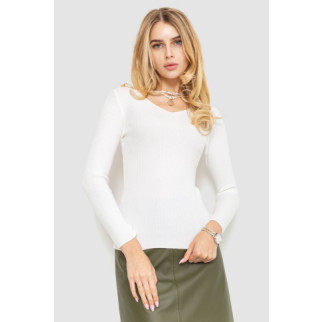 Кофта жіноча в рубчик, колір білий, 204R037 - Інтернет-магазин спільних покупок ToGether
