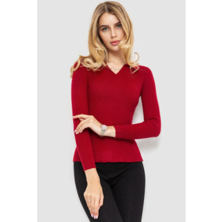 Кофта жіноча в рубчик, колір бордовий, 204R015 - Інтернет-магазин спільних покупок ToGether