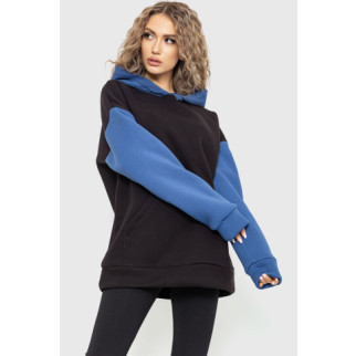 Худі жіночий на флісі, колір чорно-синій, 102R312 - Інтернет-магазин спільних покупок ToGether