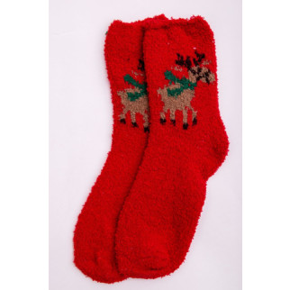 Новорічні жіночі шкарпетки, червоно-коричневого кольору, 151R2327 - Інтернет-магазин спільних покупок ToGether