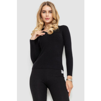 Кофта жіноча в рубчик, колір чорний, 204R015 - Інтернет-магазин спільних покупок ToGether