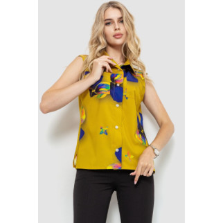 Блуза без рукавів з принтом, колір оливковий, 102R068-6 - Інтернет-магазин спільних покупок ToGether