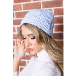 Однотонна жіноча шапка, блакитного кольору, 167R7792 - Інтернет-магазин спільних покупок ToGether