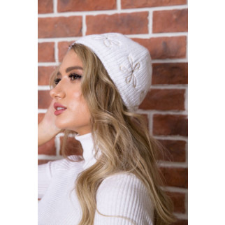 Однотонна жіноча шапка, білого кольору, 167R7792 - Інтернет-магазин спільних покупок ToGether