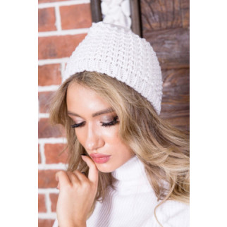 Однотонна жіноча шапка, світло-сірого кольору, 167R7801 - Інтернет-магазин спільних покупок ToGether