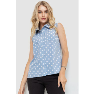 Блуза без рукавів у горох, колір джинс, 102R068-2 - Інтернет-магазин спільних покупок ToGether