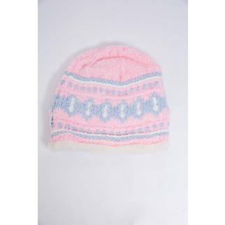 Дитяча шапка, рожевого кольору з узором, 167R7781 - Інтернет-магазин спільних покупок ToGether