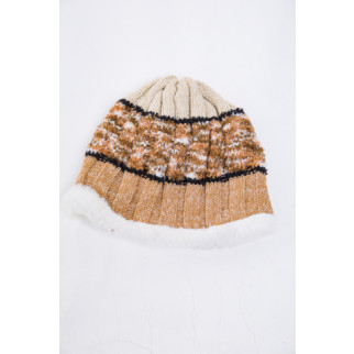 Дитяча шапка, бежево-коричневого кольору, з вовни, 167R7777 - Інтернет-магазин спільних покупок ToGether