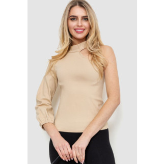 Кофта жіноча на одне плече, колір бежевий, 186R035 - Інтернет-магазин спільних покупок ToGether