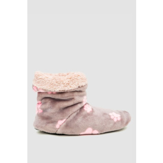 Капці-чобітки  плюшеві, колір сіро-рожевий, 102R1004-1 - Інтернет-магазин спільних покупок ToGether