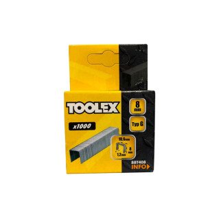 Скоба Toolex - 8 x 1,2 x 10,6мм широкая (1000шт) - Інтернет-магазин спільних покупок ToGether