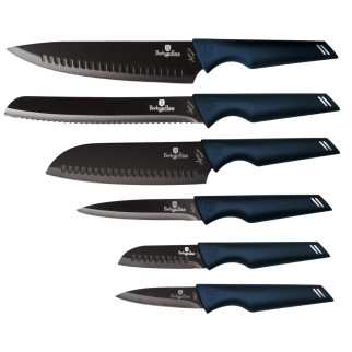Набір ножів Berlinger Haus Metallic Line AQU BH-2590 6 предметів синій - Інтернет-магазин спільних покупок ToGether