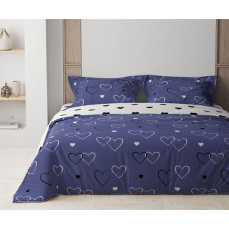 Комплект постільної білизни ТЕП "Happy Sleep" NAVY BLUE LOVE, 50x70 сімейний - Інтернет-магазин спільних покупок ToGether