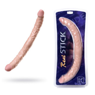 Двосторонній фалоімітатор Toyfa Realstick Nude реалістичний, PVC, тілесний, 34 см 18+ - Інтернет-магазин спільних покупок ToGether