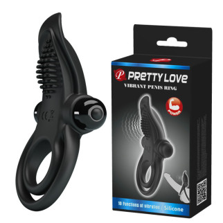 Ерекційне кільце - Pretty Love Vibrant Penis Ring Black 18+ - Інтернет-магазин спільних покупок ToGether