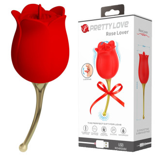 Кліторальний стимулятор - Pretty Love Rose Lover Licking Stimulator Red 18+ - Інтернет-магазин спільних покупок ToGether