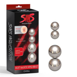 Затискачі для сосків - Sins Inquisition Mighty Magnetic Nipple Orbs Kit 18+ - Інтернет-магазин спільних покупок ToGether