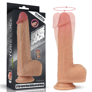 Вібратор - Dual-Layered Silicone Rotating Cock With Vibration Anthony 8.5" Flesh 18+ - Інтернет-магазин спільних покупок ToGether