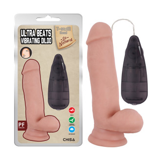 Вібратор - T-skin ReaL Ultra Beats Vibrating Dildo Flesh 18+ - Інтернет-магазин спільних покупок ToGether