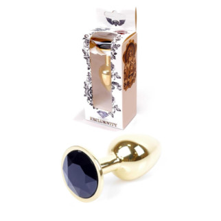 Анальна пробка - Jewellery Gold Plug Black 18+ - Інтернет-магазин спільних покупок ToGether