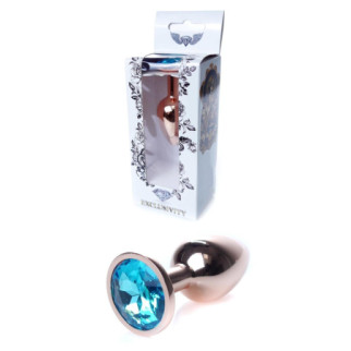 Анальна пробка - Jewellery Red Gold Plug Light Blue 18+ - Інтернет-магазин спільних покупок ToGether