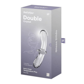 Подвійний фалоімітатор SATISFYER Double Crystal (transparent) 18+ - Інтернет-магазин спільних покупок ToGether