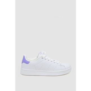 Кеди жіночі на шнурках, колір біло-фіолетовий, 248RH187-4 - Інтернет-магазин спільних покупок ToGether