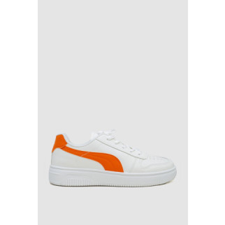 Кеди жіночі на шнурках, колір біло-помаранчевий, 248R151-22 - Інтернет-магазин спільних покупок ToGether