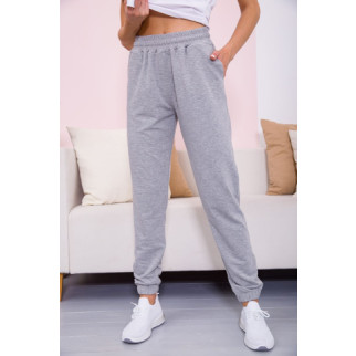 Жіночі спортивні штани з манжетами, світло-сірого кольору, 102R292 - Інтернет-магазин спільних покупок ToGether