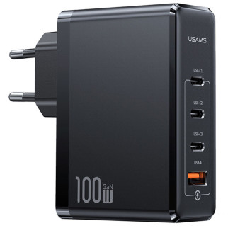 СЗУ Usams US-CC163 T50 100W 4 Ports ACCC GaN Fast Charger - Інтернет-магазин спільних покупок ToGether